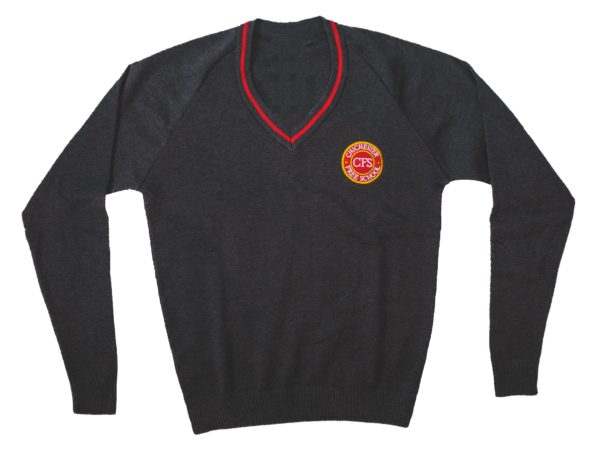 Chichester Free School Grey VNeck Jumper Game Set & Match