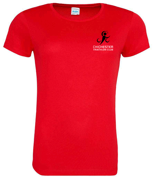 Chichester Triathlon Club Ladies fit T-shirt