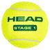 Head Stage 1 Green Junior Tennis Balls Tube of 3