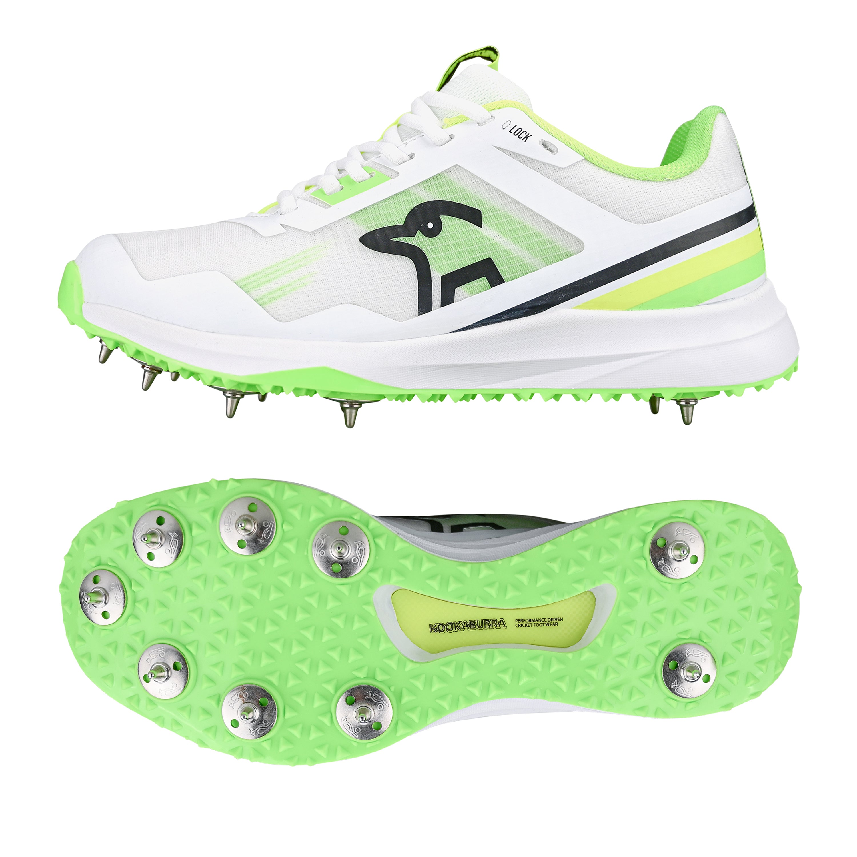 Hawk R. Green Spikes Kookaburra KC 2.0 Spikes 2026 Yellow/ Green – Game Set & Match