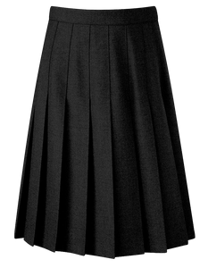 Grey knife pleated school skirt hot sale