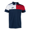 Joma Crew V Short Sleeve Polo Navy Red White