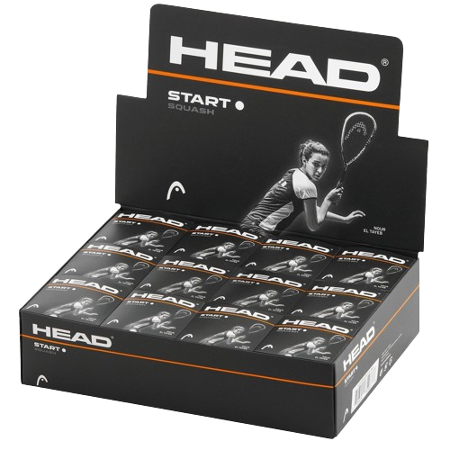 Head Start Squash Balls - Single White Dot