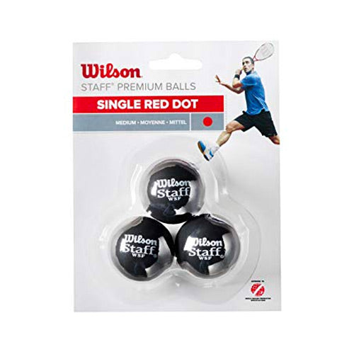 Wilson 3 Ball Red Dot squash ball
